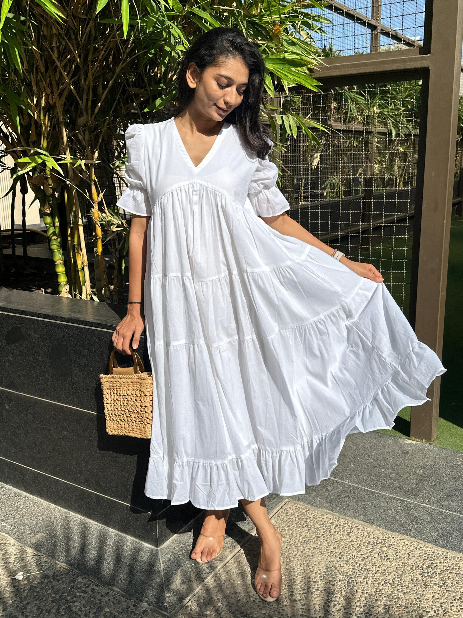 boho-white-organic-cotton-midi-dress-with-pockets-loose-fit-plus-size-custom-dv6drfgq Boho White Organic Cotton Midi Dress with Pockets, Loose Fit, Plus Size, Custom Sizing for Women