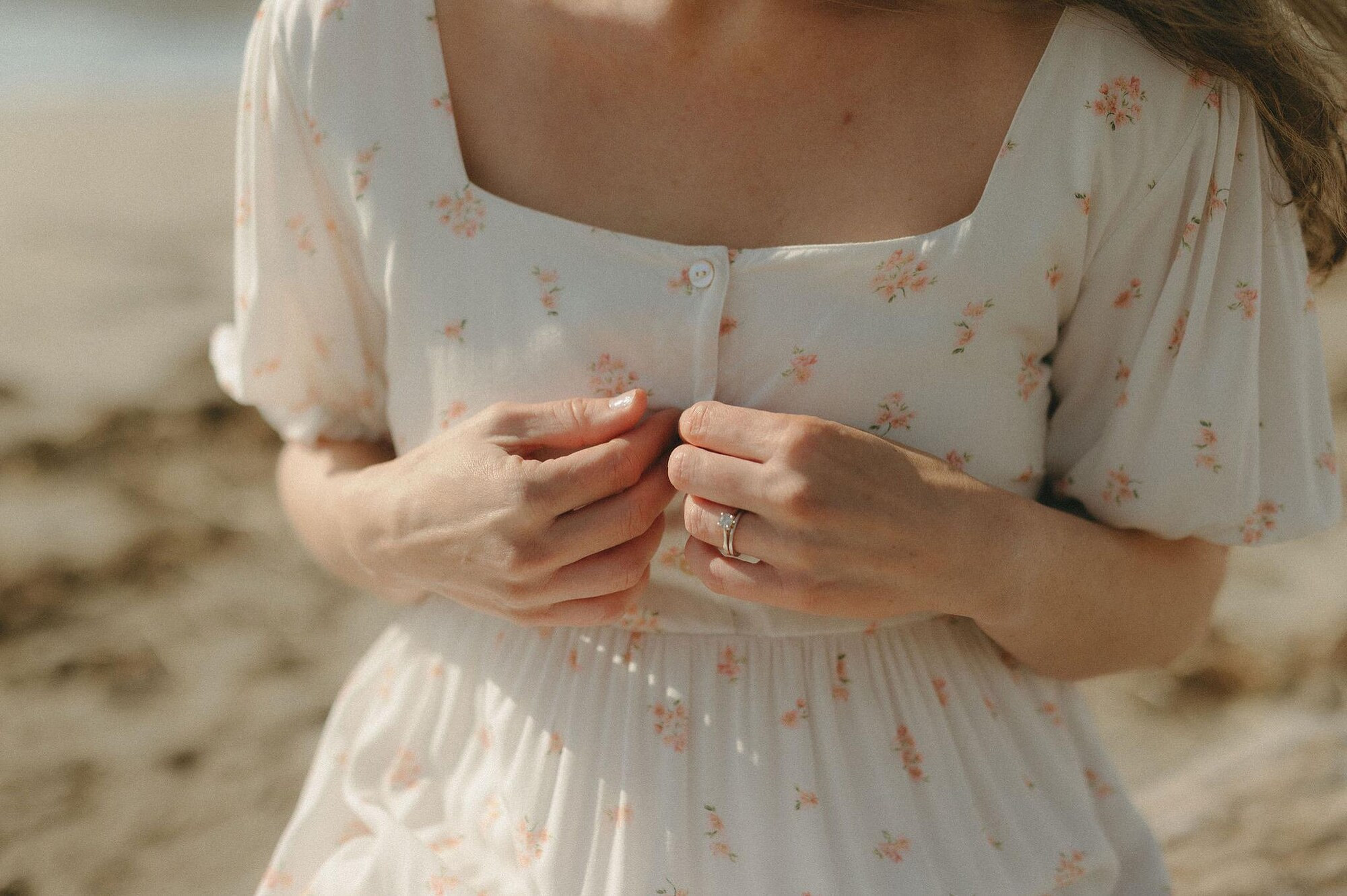 Women’s White Blossom Floral Dottie Dress for Summer